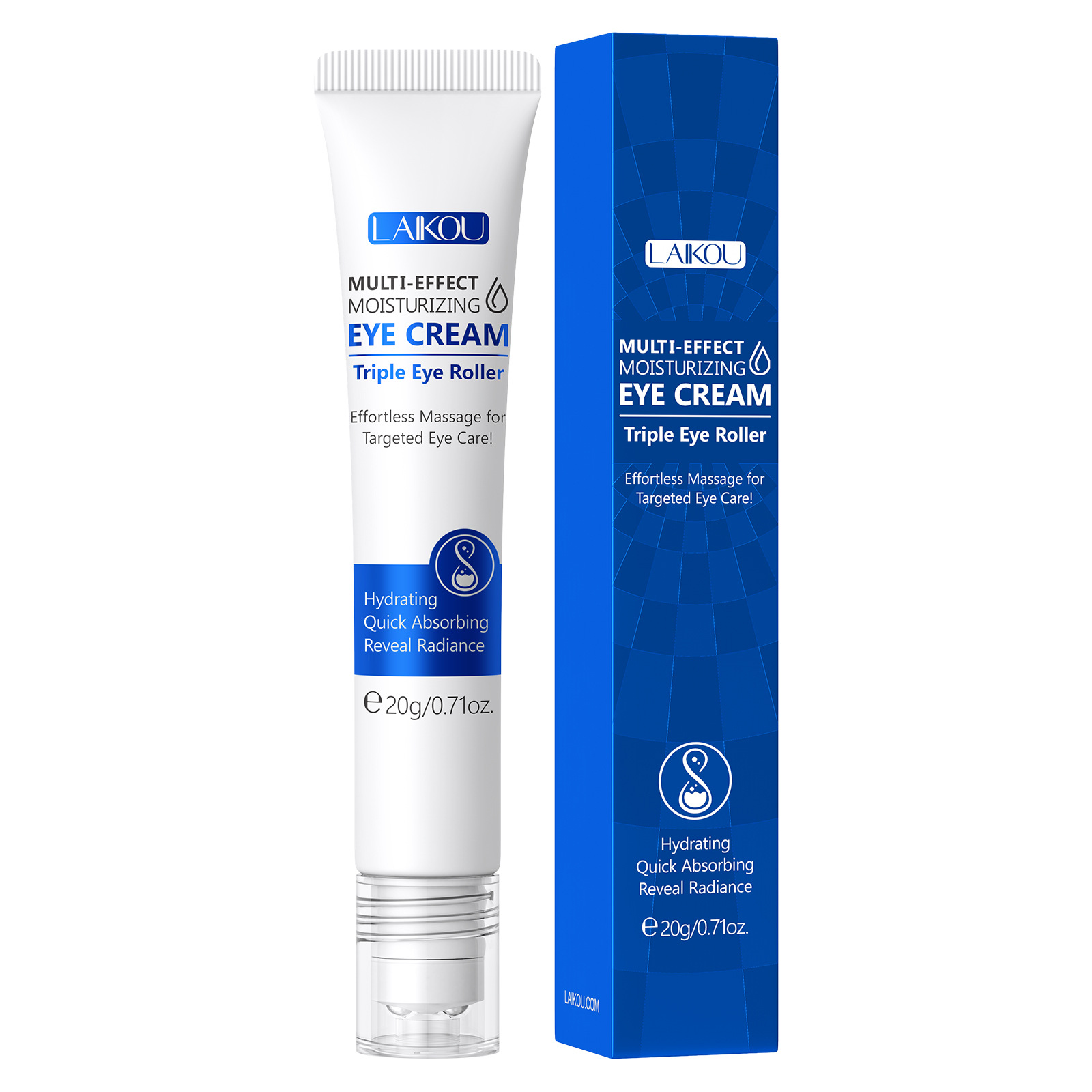 Cross-border LAIKOU Hydrating Roll-on Eye Cream 20g, eye moisturizing and eye care skin care product manufacturer supply Item Picture