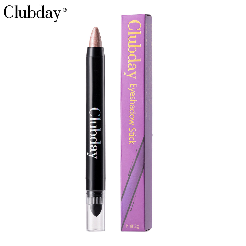 Clubday Cross-border Double-headed Pearlescent Eyeshadow Stick, long-lasting waterproof, lazy eye makeup brightening, high-gloss, under-eye Eyeshadow pen Item Picture