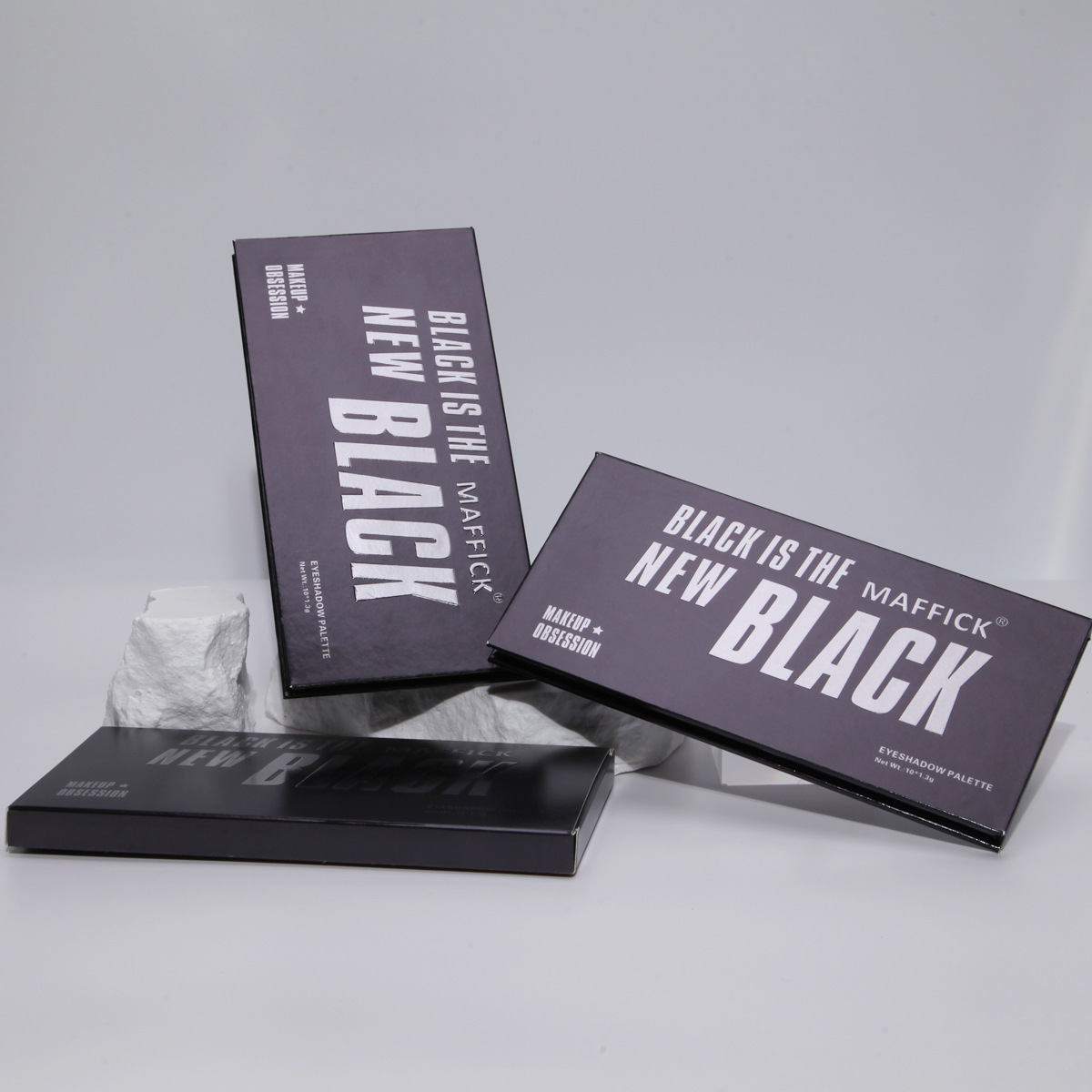 Cross-border MAFFICK 10-color Shadow Disc BLACK Smoky Eye Makeup with Sparkling Pearl Eyeshadow New wholesale details Picture