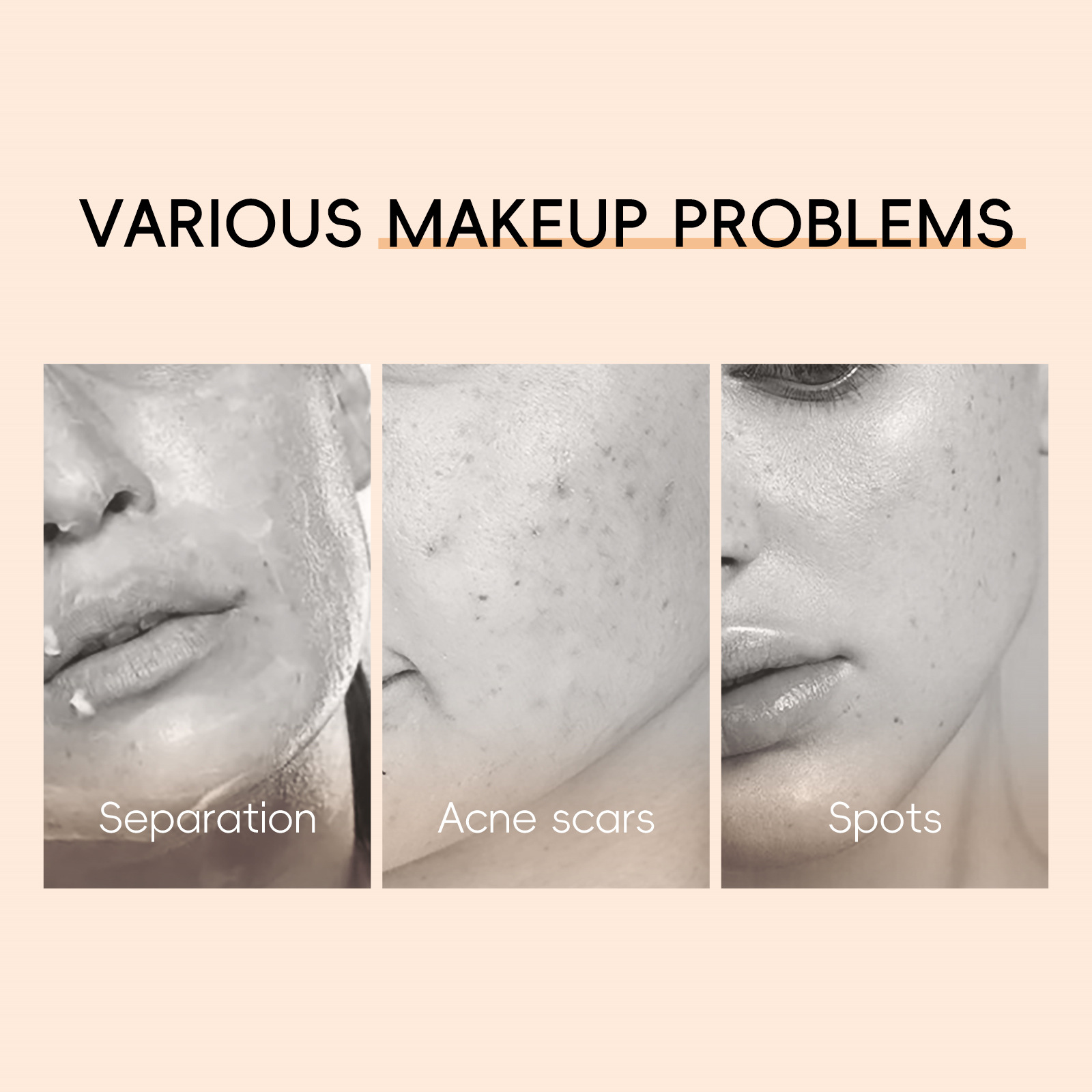 LAIKOU 6-color BB Cream (Color Box) 30g Hydrating, Moisturizing, Brightening and concealing Facial Makeup Product Specification drawing