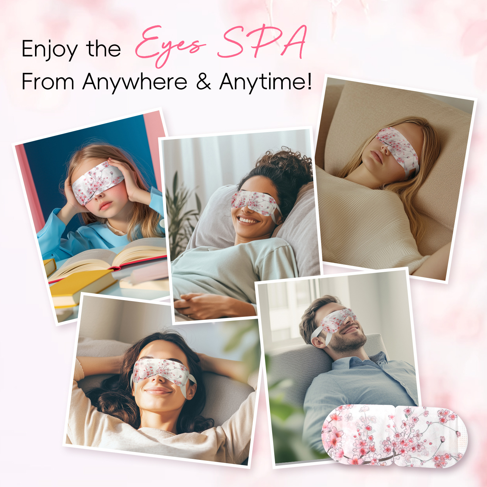 Amazon cross-border steam hot compress eye mask relieves fatigue and sleep cold and hot compress manufacturer wholesale skin care products in stock Specification drawing