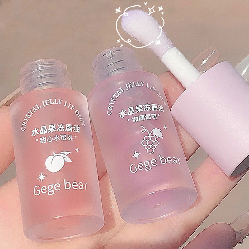 Gegebear Goge Little Bear Crystal Jelly Lip Oil Moisturizes and hydrates, reduces lip lines, Lipstick Base, Water Glow Lip Gloss Specification drawing