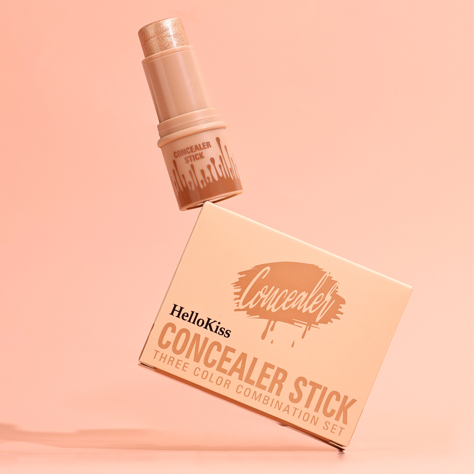 Hellokiss Multi-functional Contouring Stick 3-piece Set, Three-dimensional Contouring High-gloss Brightening Blush Stick, Cross-border Amazon Application Scenario