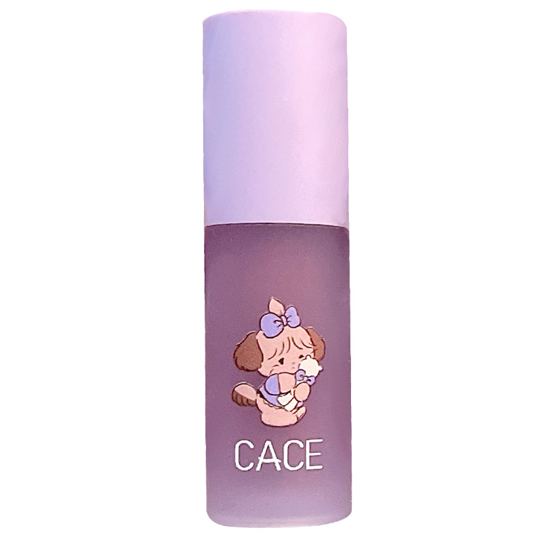 CACE Little Cute Dog Velvet Lip Gloss is available in six colors for long-lasting makeup. It is a versatile new product with a matte lip gloss that can be used for color and whitening. Wholesale Item Picture
