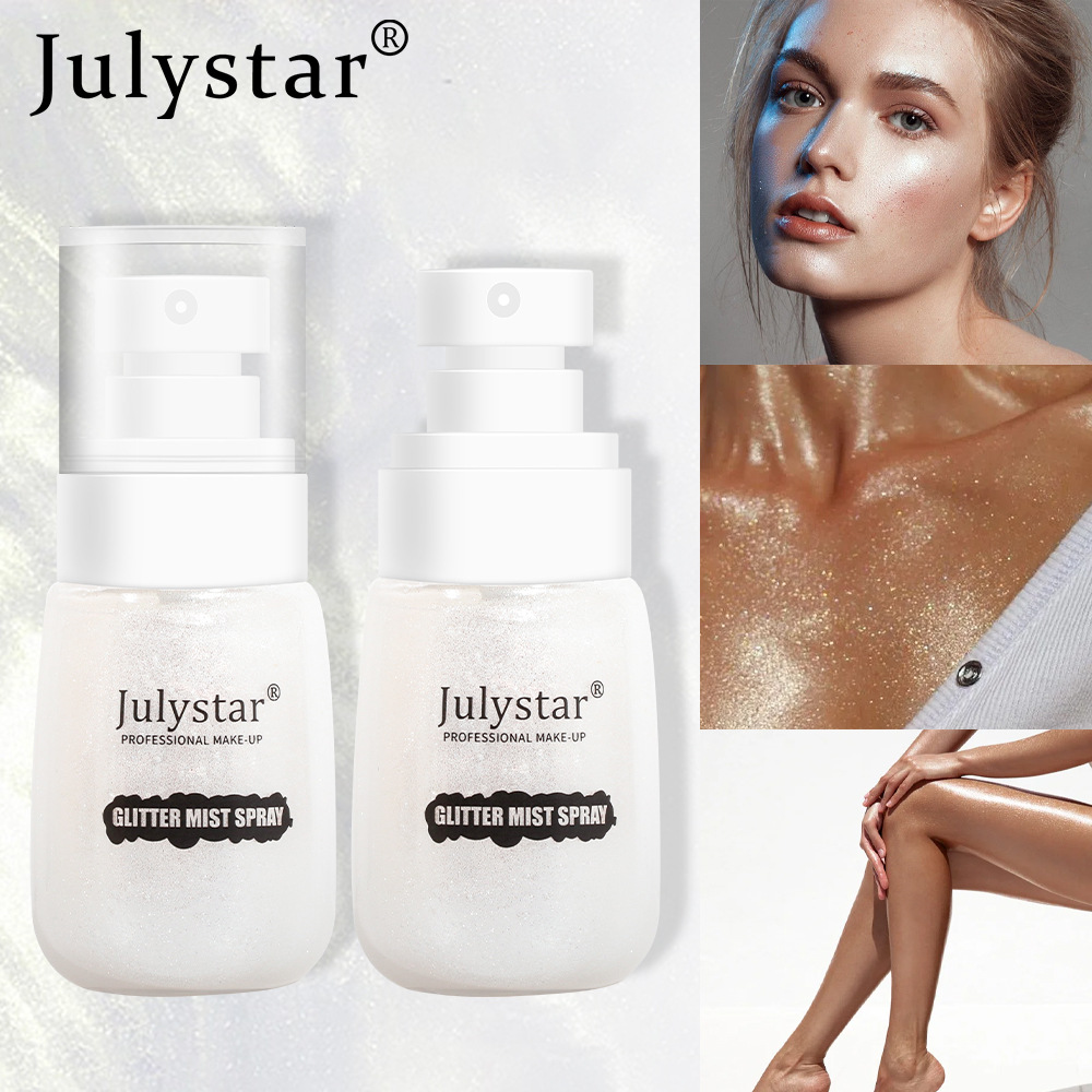 Wholesale of cross-border makeup facial contouring, brightening and highlighter, long-lasting waterproof and sweat-proof, natural body highlighter spray Specification drawing