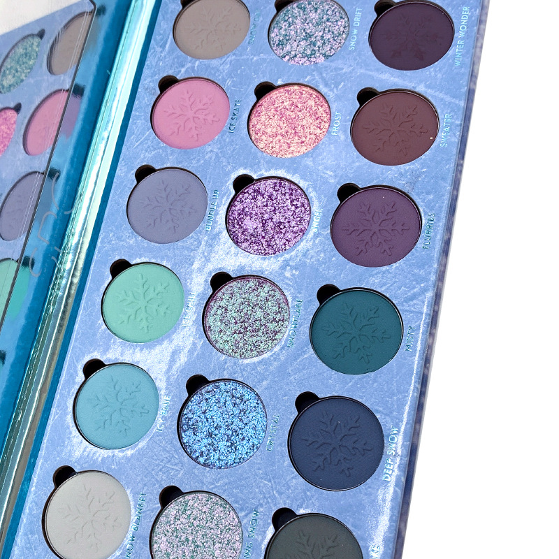 Cross-border cosmetic eyeshadow export 18-color palette FDA standard color customization, OEM processing for new foreign trade styles Specification drawing