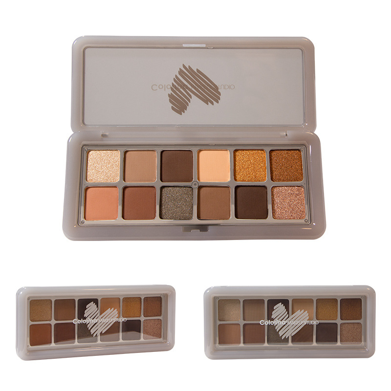 Customized cross-border orange and brown eyeshadow matte pearlescent fine shimmering earth tone energetic eyeshadow palette cosmetics and makeup wholesale Specification drawing