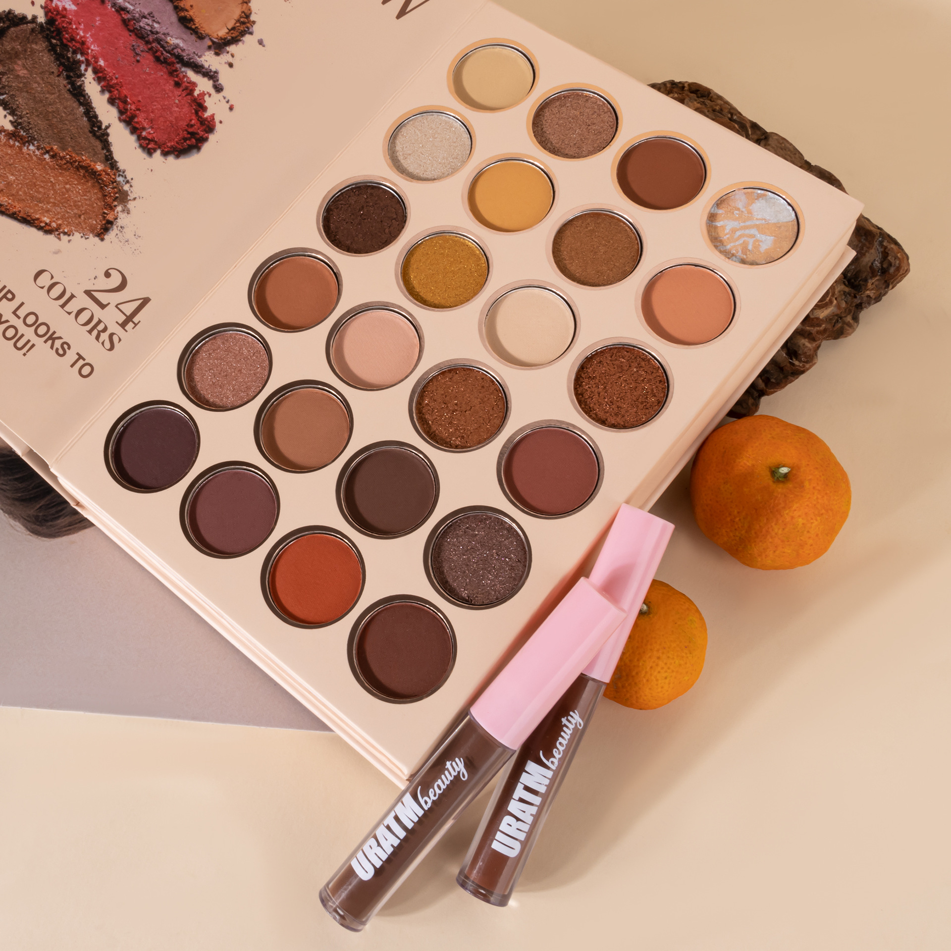 A 30-color cross-border bestseller, 2-page book eyeshadow palette, matte pearlescent blush, high-gloss lip gloss, all-in-one makeup Item Picture