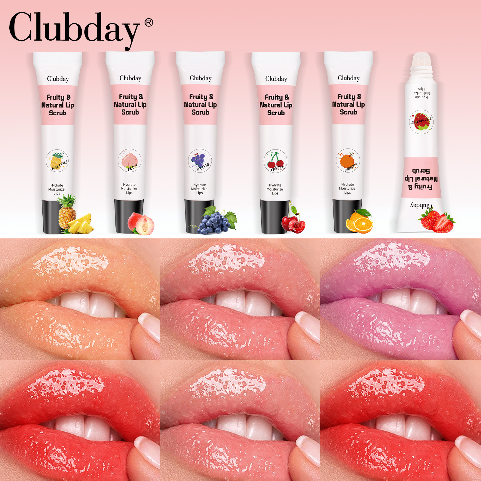 Cross-border makeup lip balm and fruit-flavored lip scrub export full figure