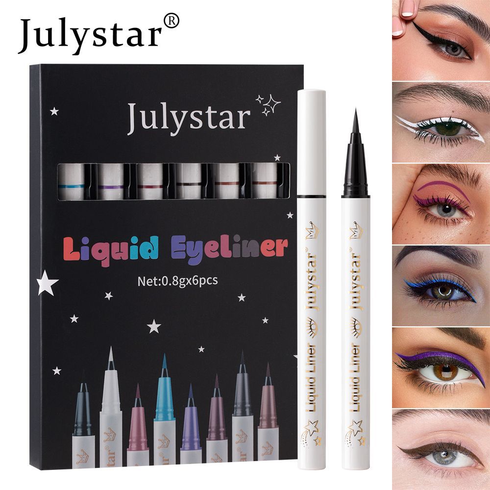 Julystar Non-smudging Long-lasting Waterproof Eyeliner Pen 6-piece set, eye makeup pen wholesale for the under-eye range Application Scenario