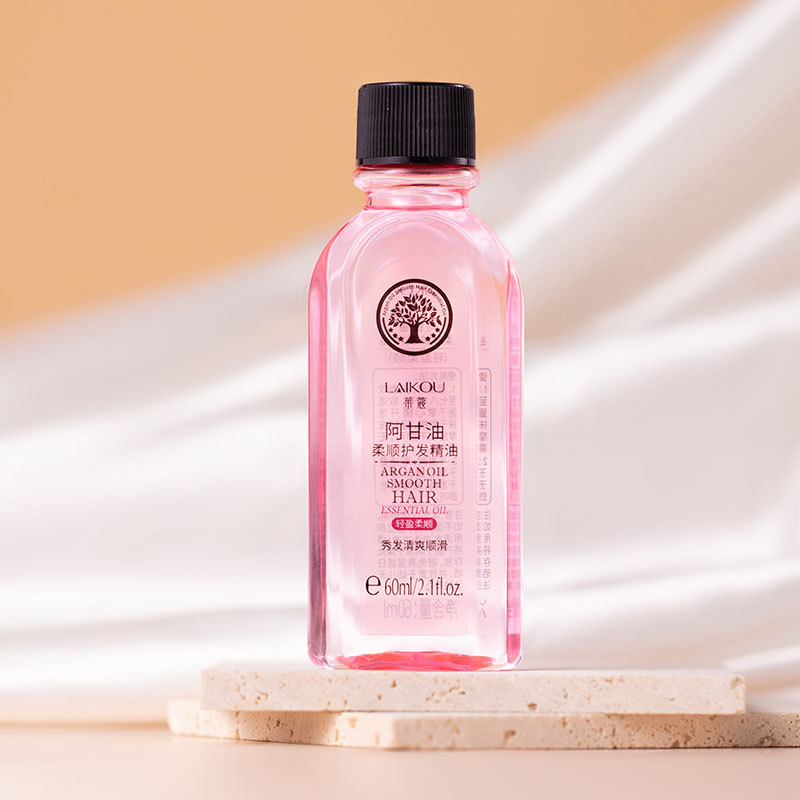 Laiko Acol Softening Hair Essential Oil 60ml, light and smooth, improves rough hair quality. Manufacturer's stock available for delivery full figure