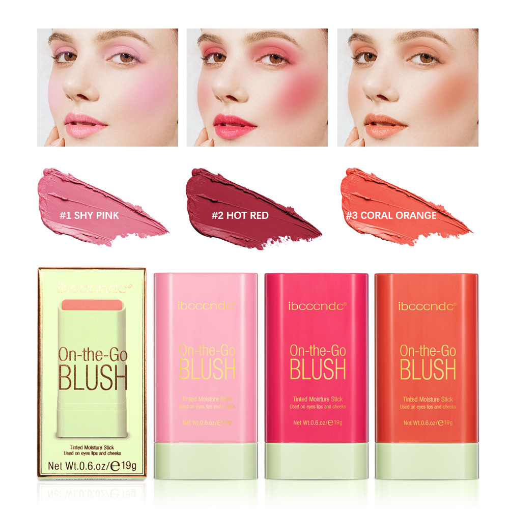 ibcccndc Three-dimensional Blush Cream Red Pink Natural Smooth Blush Blush Apply Blush full figure
