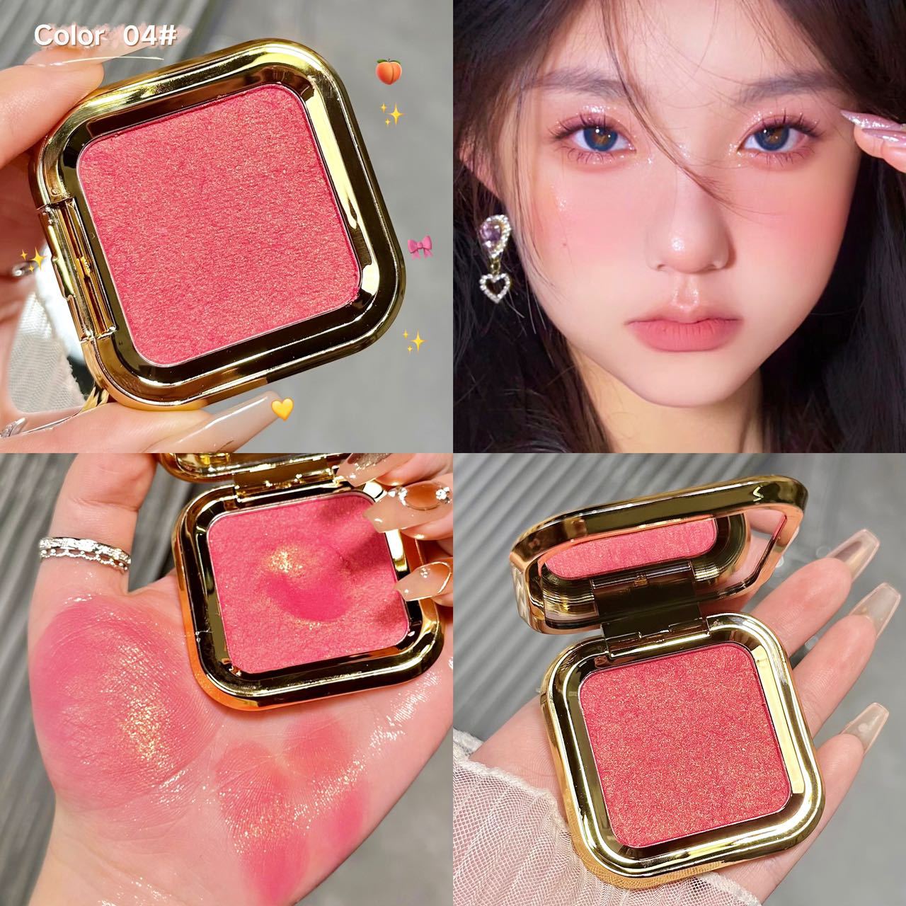 MGL Misty Three-dimensional Blush Cream Matte pearlescent Natural Long-lasting Color, facial contouring, mashed Potato Eyeshadow full figure