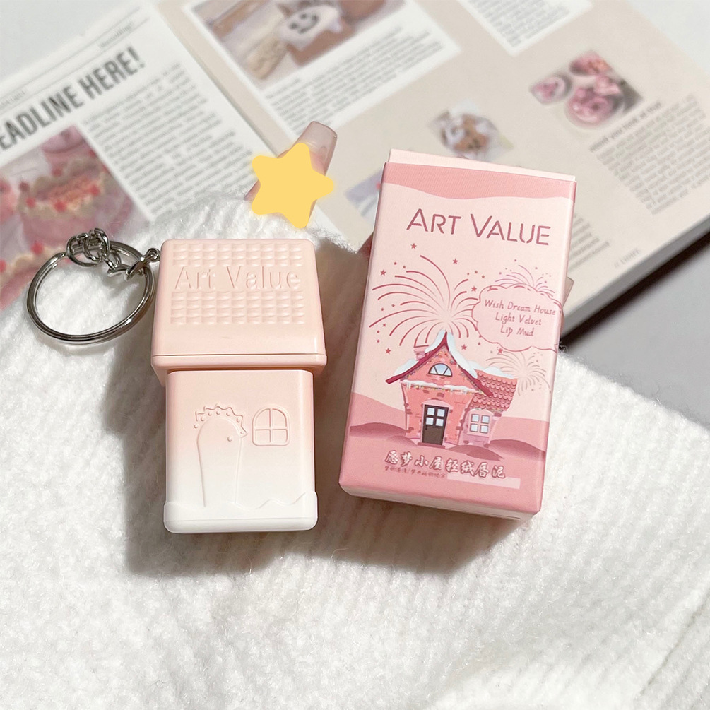 Art Value Dream House Light Velvet Lip Mud 6-color Soft matte Whitening Lip Glaze Natural and Versatile Makeup Cross-border Application Scenario