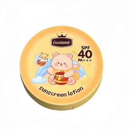 Excelamb Baby and Children's Sun Protection Cushion Cream, UV physical Sunscreen cushion, waterproof and sweat-proof Item Picture