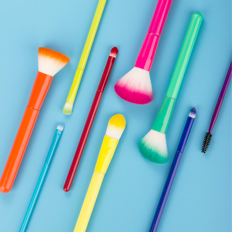 Cross-border makeup brushes, candy powder brushes, powder brushes, foundation brushes, highlighter eyeshadow brushes, blush brushes, beauty tools, wholesale of cosmetics details Picture