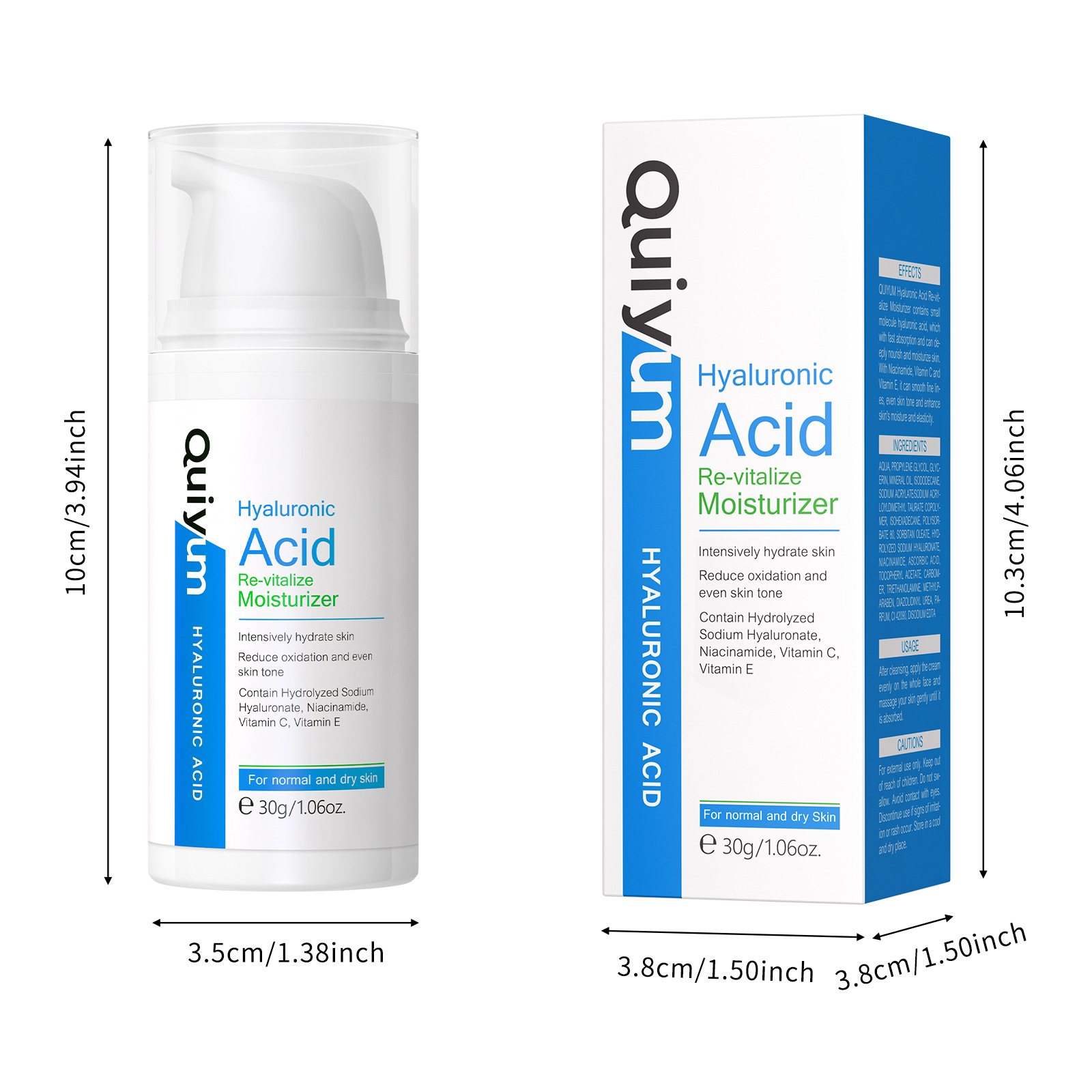 New QUIYUM Hyaluronic Acid Repair Cream 30g Moisturizing, hydrating and hydrating cross-border supply manufacturer, in stock wholesale Item Picture