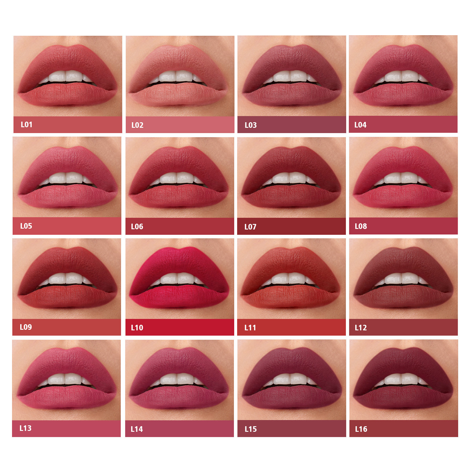 Langmani 16-piece lip gloss set, matte velvet four-box lip gloss set Item Picture