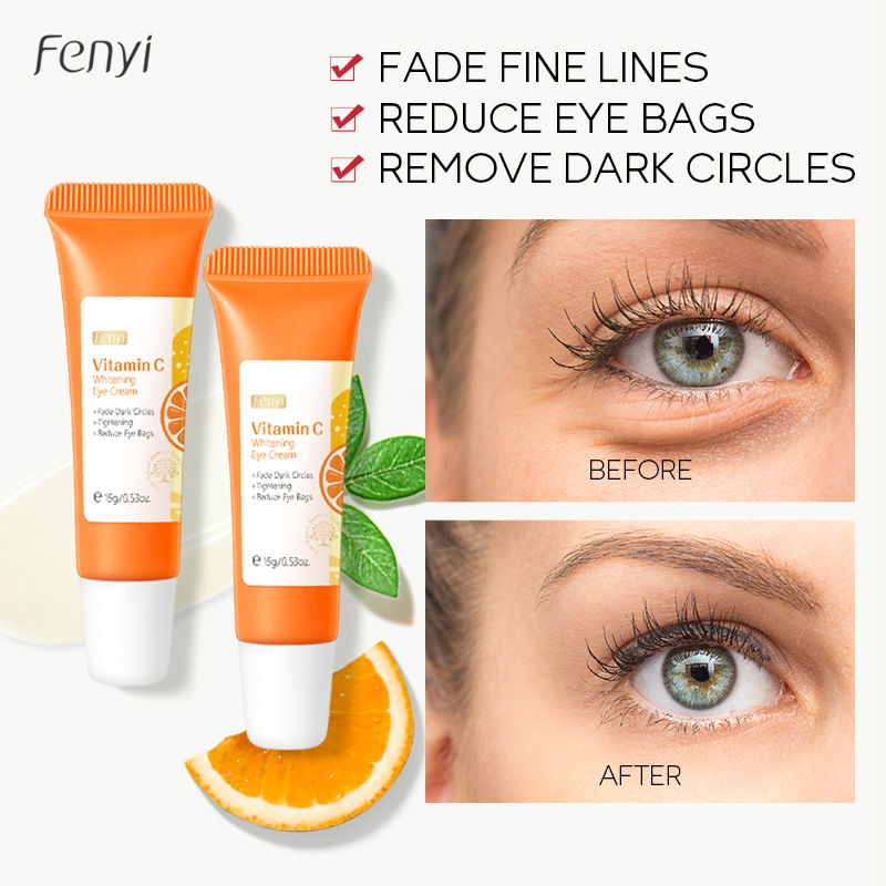 Fenyi Vitamin C Essence Eye Cream 15g Moisturizes the eye area, hydrates and moisturizes the eyes, and is a cross-border skin care product full figure