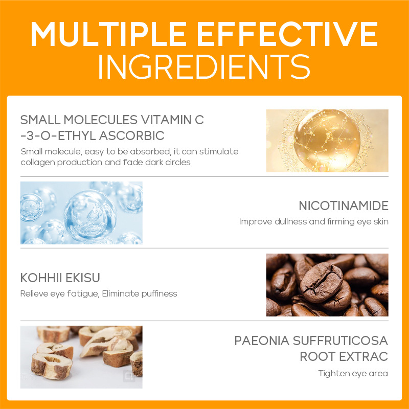 Fenyi Vitamin C Essence Eye Cream 15g Moisturizes the eye area, hydrates and moisturizes the eyes, and is a cross-border skin care product Specification drawing