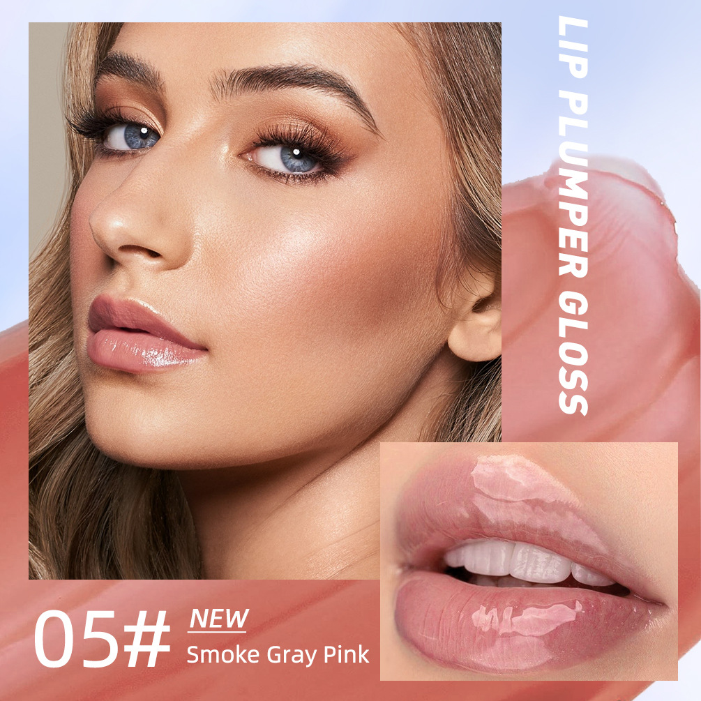 QIBEST Lip Oil Transparent Mirror Water Glass Lip Moisturizing and long-lasting non-stick Lip gloss Makeup wholesale Specification drawing