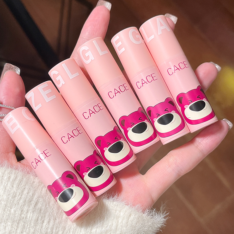 CACE Berry Bear Matte Lip Gloss 6-color versatile color matching Velvet smooth and light, no burden. One-piece consignment of lipstick details Picture