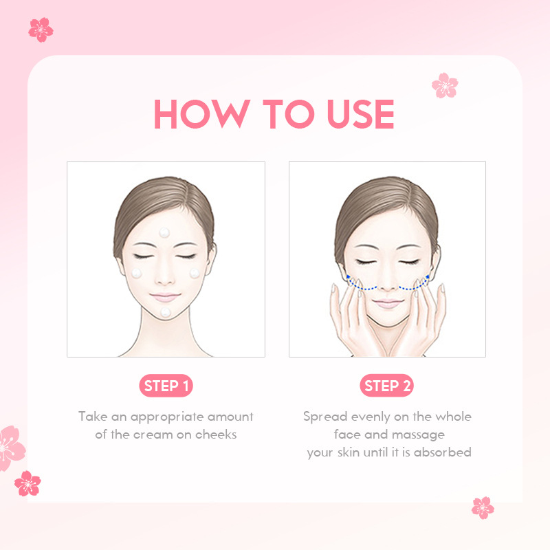 Cross-border LAIKOU Japanese Cherry Blossom Moisturizing Essence Cream 8g Hydrating and Moisturizing Mini Travel Set in stock from the manufacturer Specification drawing