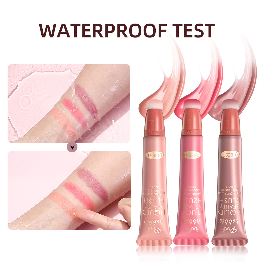 QiBest Hydrating Liquid Blush Multi-functional Makeup Pen, naturally long-lasting makeup, brightens matte and glossy face blush liquid details Picture