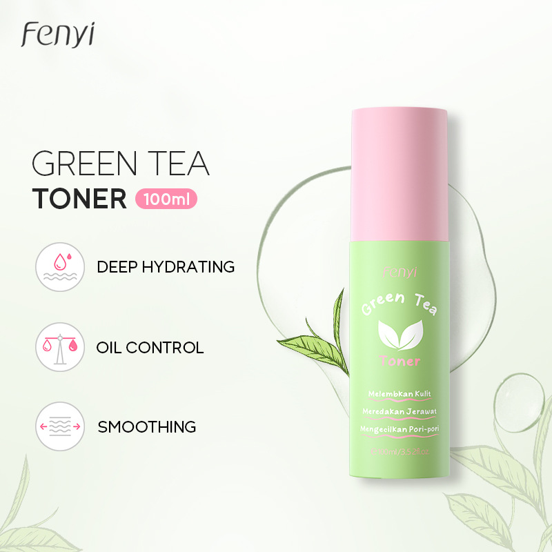 Cross-border fenyi Green Tea Toner 100ml (Indonesian Version) Hydrating and Moisturizing Skin Care Product Manufacturer wholesale full figure