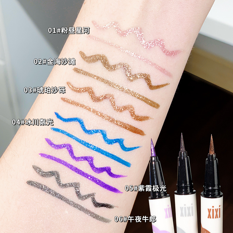 xixi Punk Metal Diamond eyeliner Pen for beginners, long-lasting waterproof, not easy to smudge eyelashes down to the bottom of the pen Specification drawing