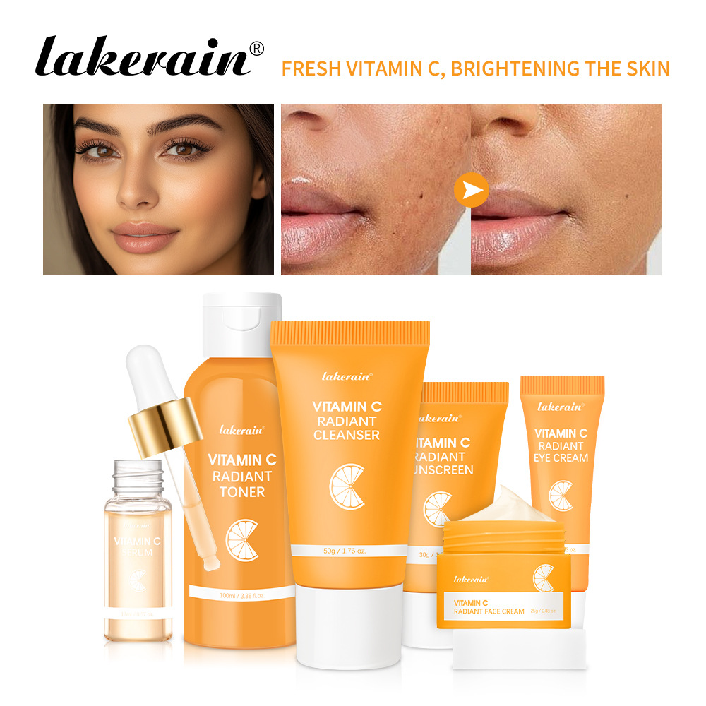 lakerain Vitamin C Skin Care Set - Refreshing Skin Care Facial Set Specification drawing