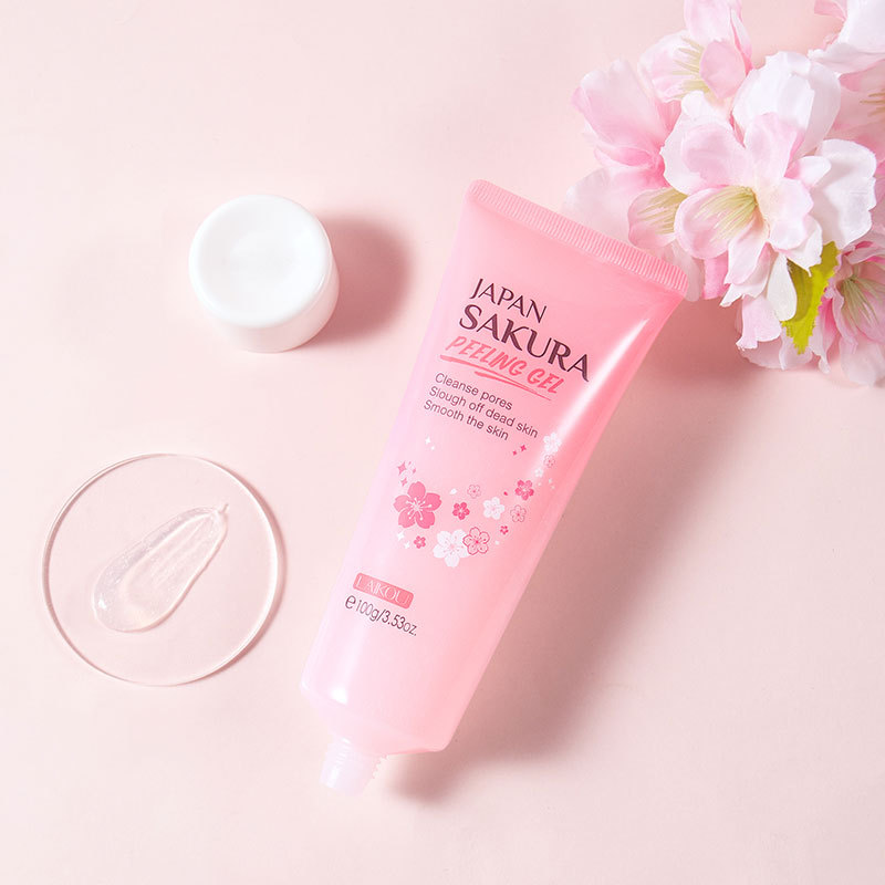Cross-border LAIKOU Cherry Blossom 100g Body Exfoliating, Pore-cleansing, hydrating and moisturizing Skin care products Manufacturer wholesale details Picture