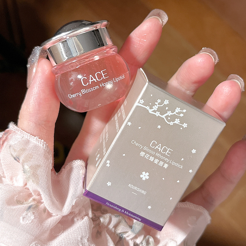 CACE Cherry Blossom Honey Lipstick locks in moisture, moisturizes, repairs cracks, and makes lips tender and plump. Customized logo wholesale Specification drawing