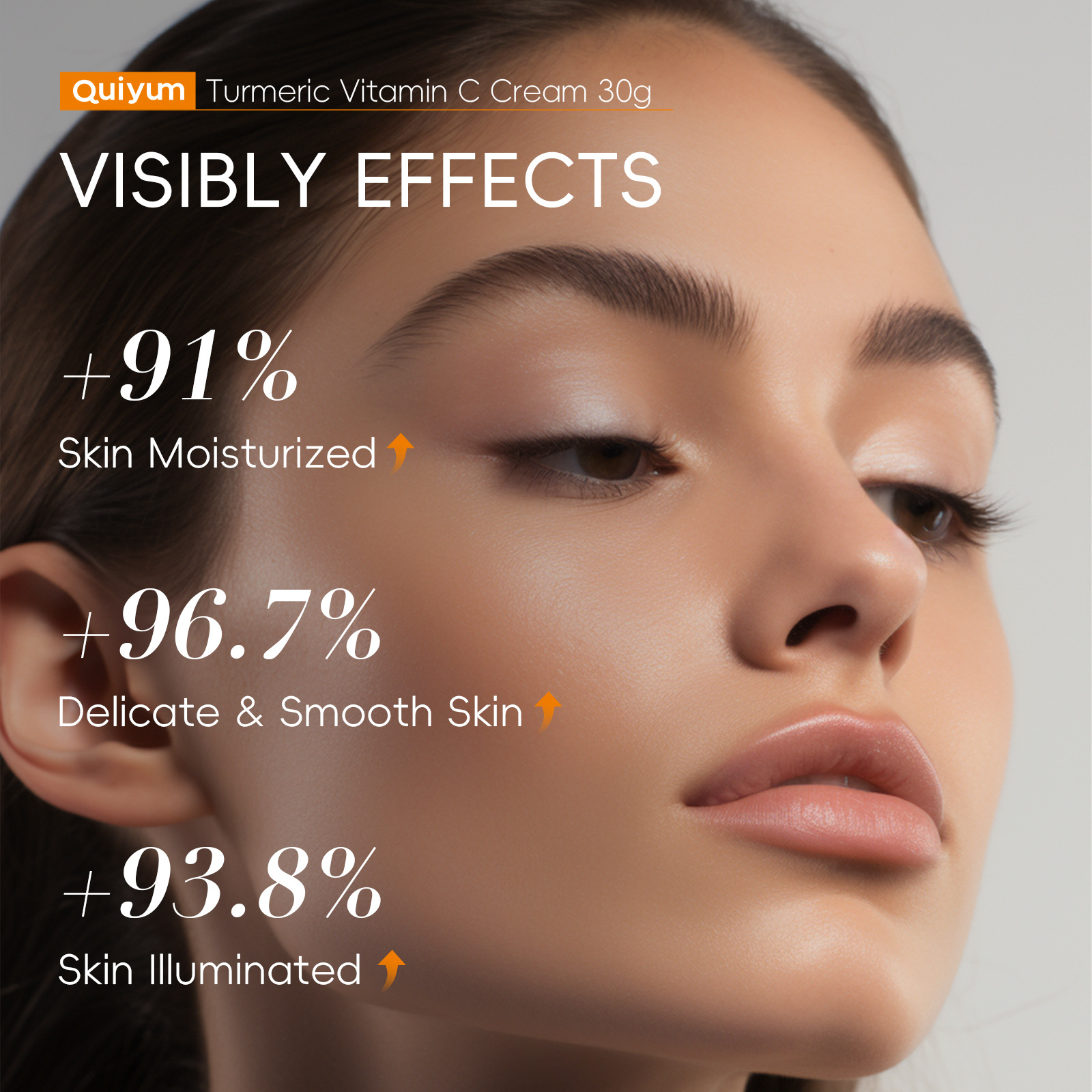 Cross-border new product QUIYUM Turmeric Vitamin c Cream 30g Hydrating Moisturizing Cream is available for wholesale from the manufacturer Specification drawing