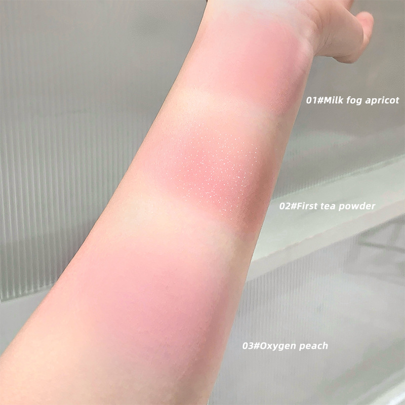 Gege bear Air Blush Powder features low saturation, natural color display, matte finish and no flapping Specification drawing