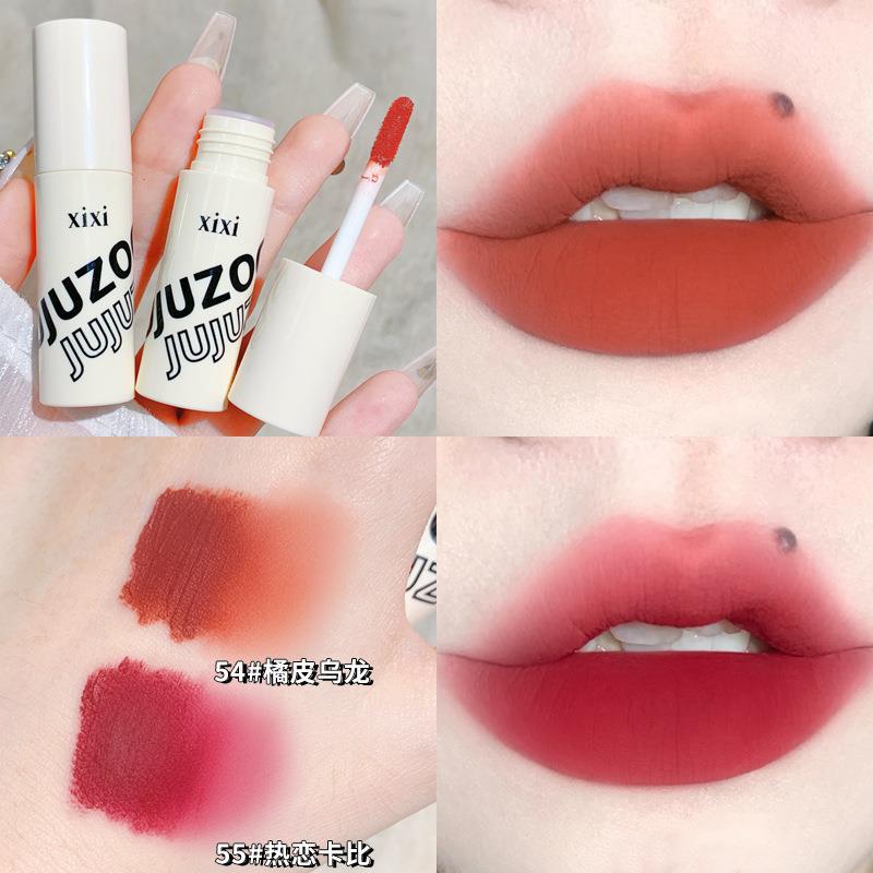 xixi Mousse Smooth Color Lip Gloss Matte Matte Velvet Whitening Lip Gloss Student Affordable and non-fading Lipstick Specification drawing