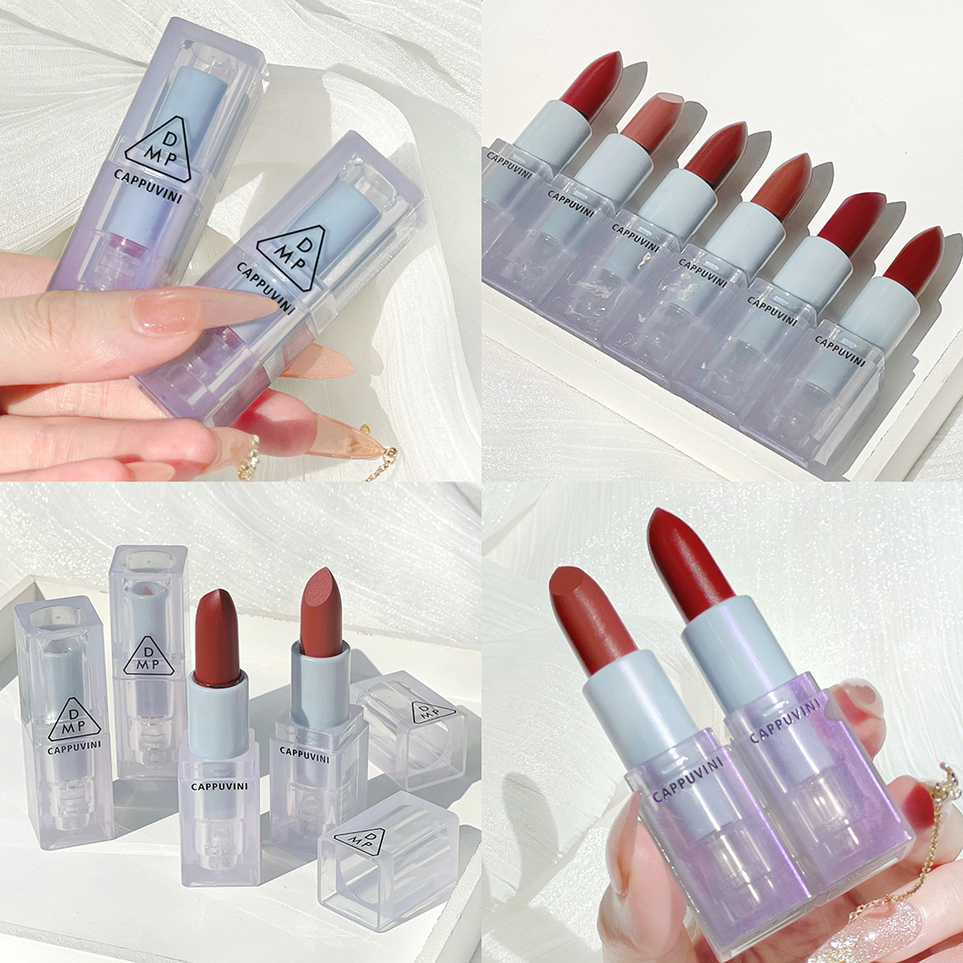 Capo Vini High Appearance Level Transparent Navy Blue Tube Lipstick Matte Matte Velvet Student Fair Natural Look [Special Offer] details Picture