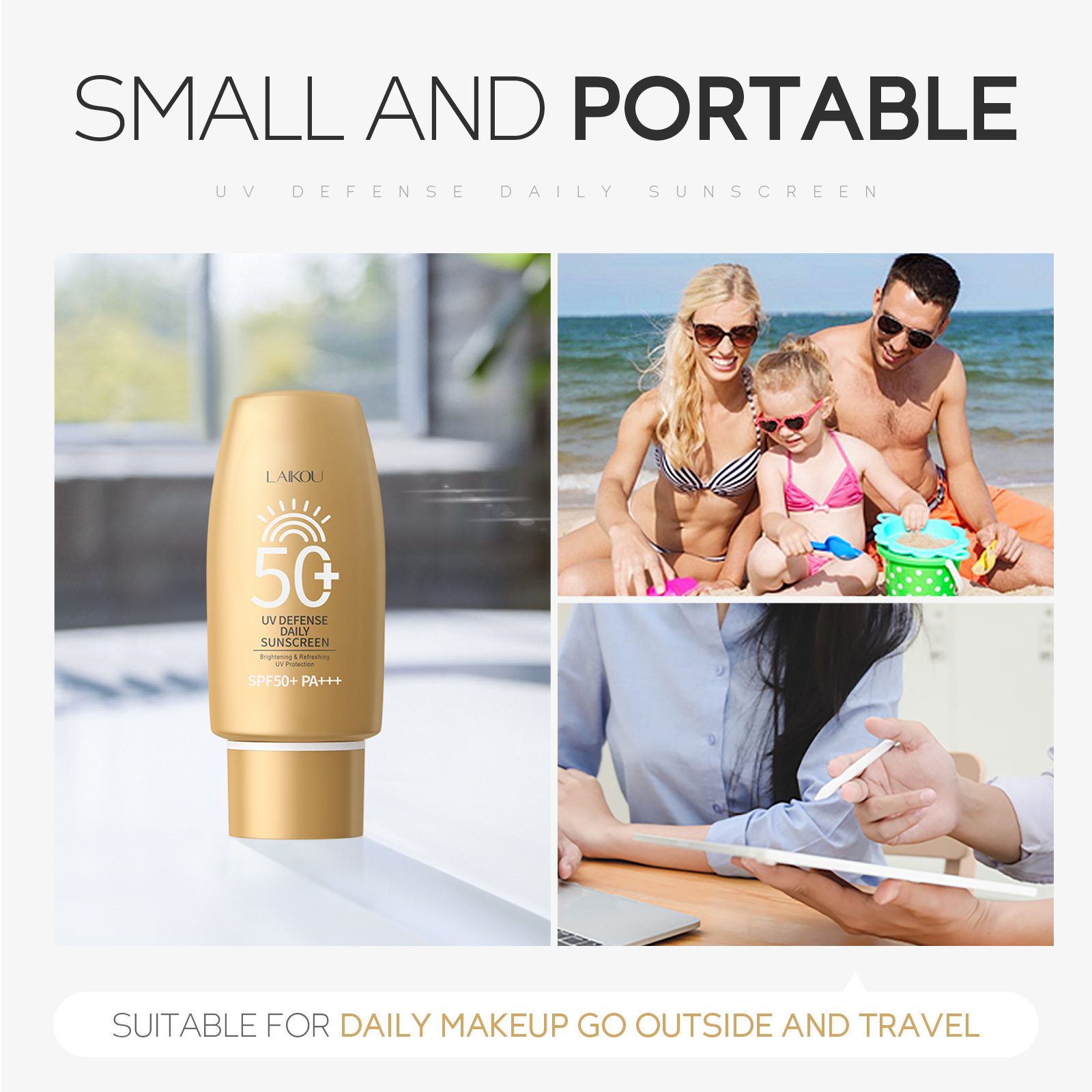 LAIKOU sunscreen50g LAIkou Protective Cream, Hydrating and Moisturizing Cosmetics and skin care products Cross-border Application Scenario