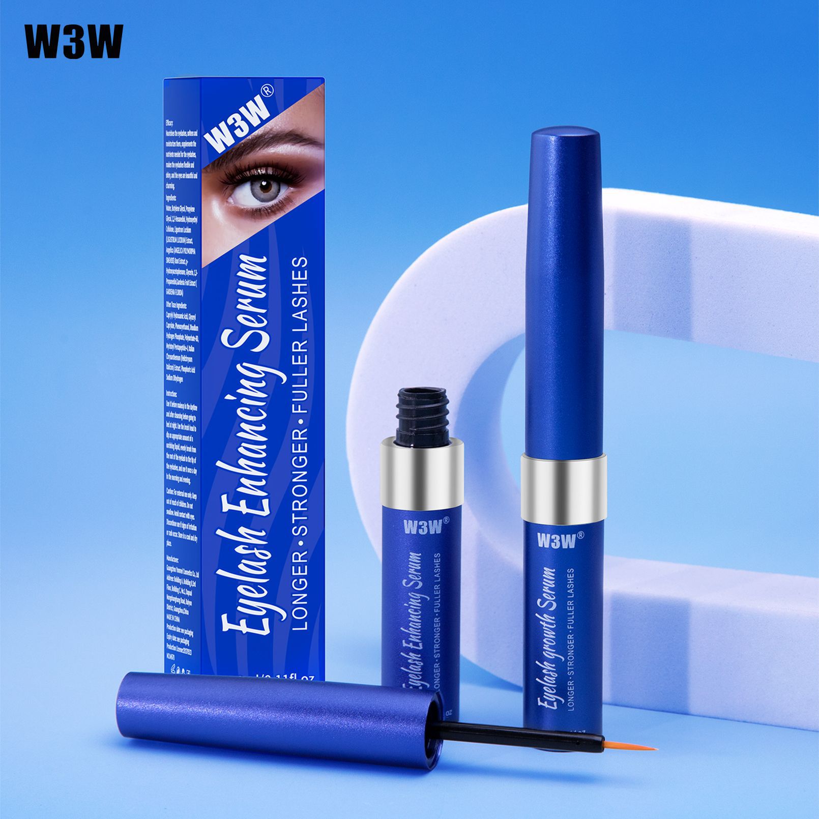 W3W Cross-border Amazon Eyelash Lengthening Liquid Natural Transparent Base Eyelash serum details Picture