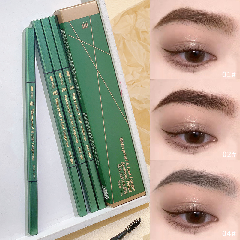 xixi Waterproof long-lasting long-lasting eyebrow Pencil, specially designed for makeup artists, is a natural, three-dimensional, and extremely fine double-ended eyebrow pencil with distinct roots details Picture