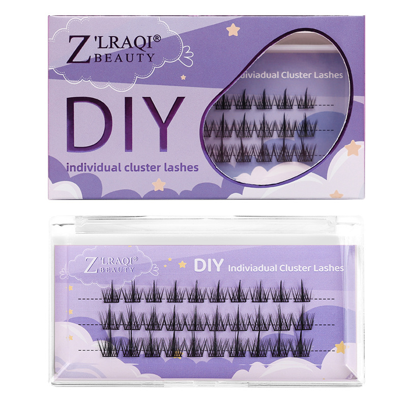 DIY fairy eyelash extensions, Little Devil single cluster, lazy person's trilogy, thin stem segmented cosplay comic false eyelashes Item Picture