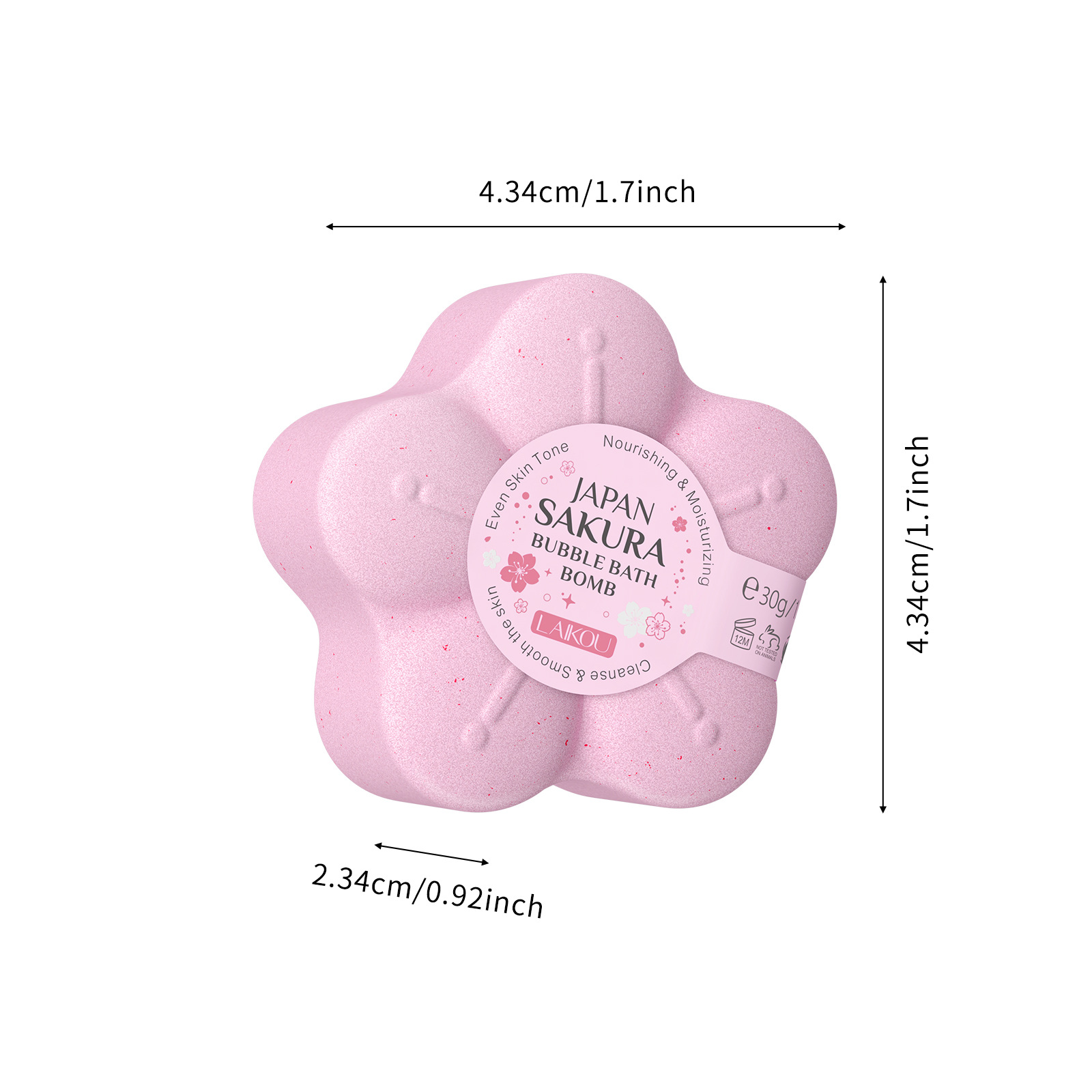 Cross-border Laiko Japanese Cherry Blossom Bubble Explosion Bath Salt 30g Body Cleansing, Moisturizing and hydrating Manufacturer in stock wholesale Item Picture