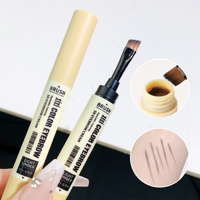 Beauty xixi Shaping and color-holding Dual-head Eyebrow Cream is natural, long-lasting, easy to apply, waterproof, does not smudge, and is smooth details Picture