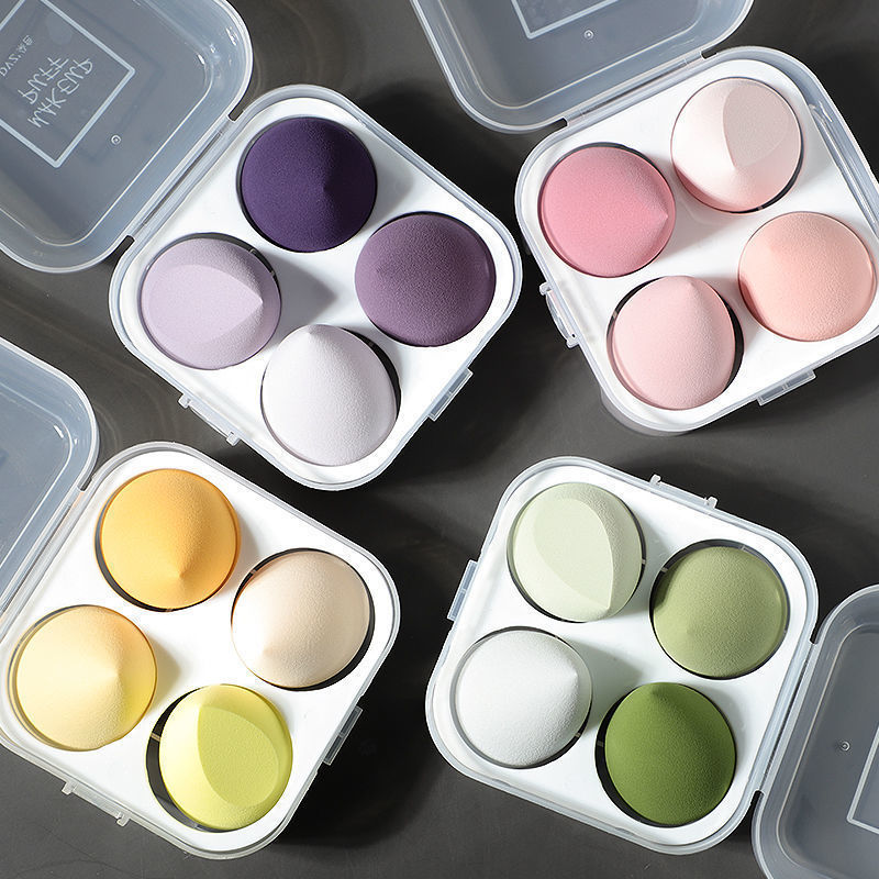 Factory direct sales of non-latex powder puffs in stock, water drop diagonal cut powder puffs, super soft beauty egg sponge powder puffs, dry and wet dual-purpose Application Scenario