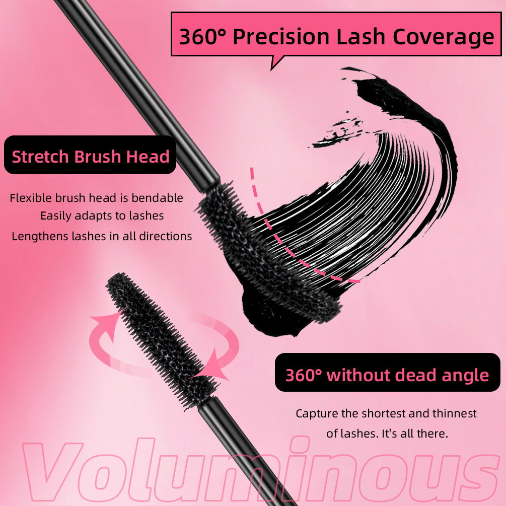 QIBEST Cross-border Mascara Waterproof, setting, non-staining, thick, curling and long eyelash base cream wholesale details Picture