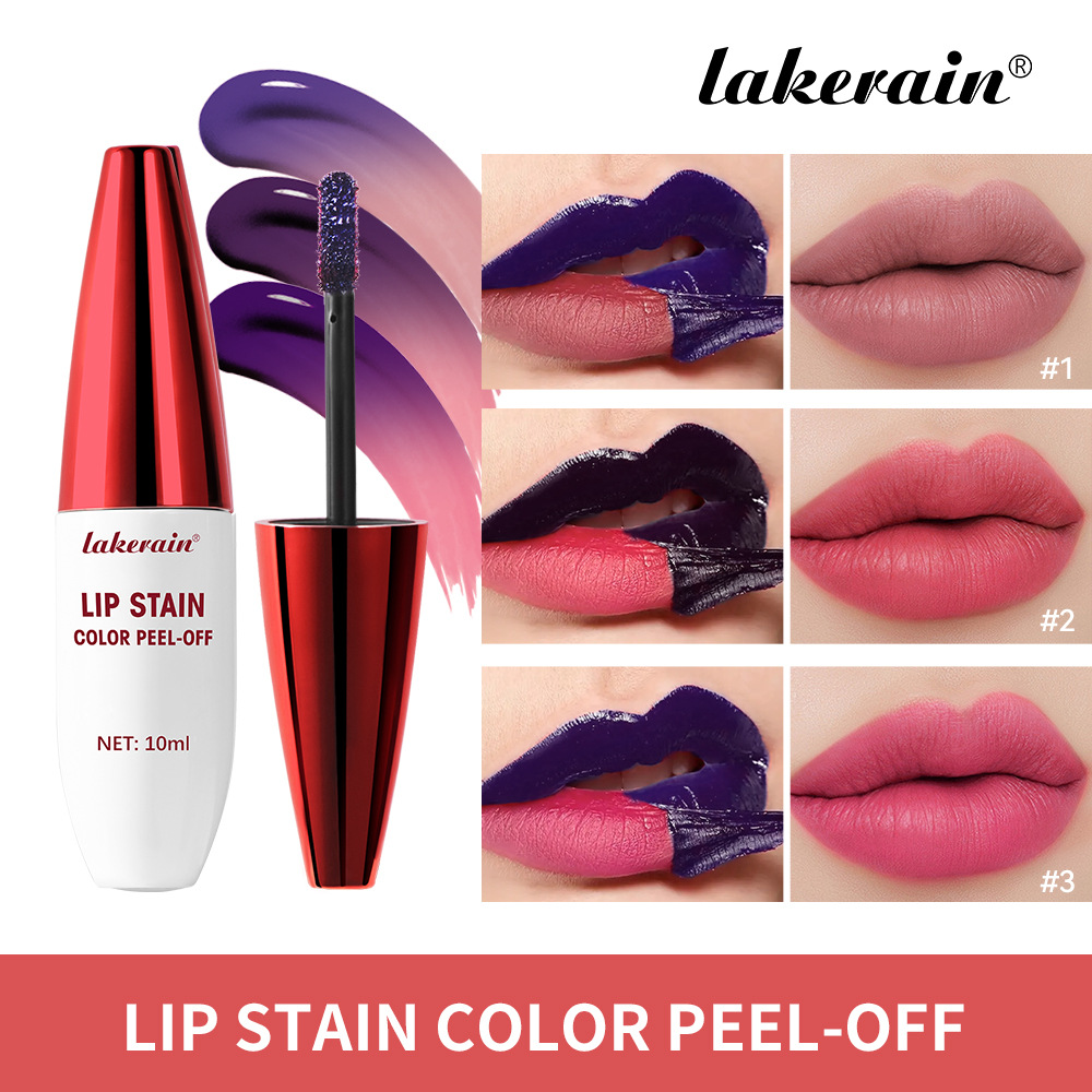 Lakerain peel-off lip Gloss matte peel-off lipstick lip gloss full figure
