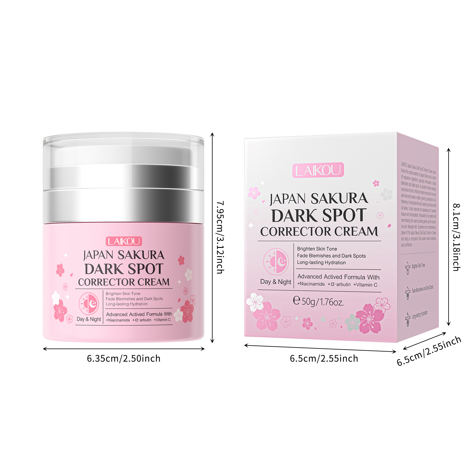 The new cross-border product, Laikou Cherry Blossom Cream 50g, is a hydrating, moisturizing and brightening moisturizing cream from an fda cosmetics manufacturer Item Picture