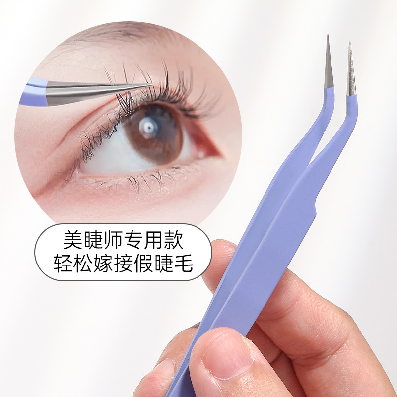 LMLTOP stainless steel acne needle 2 pieces, Golden Feather clip, cell clip, false eyelash extension auxiliary clip LLT22 Specification drawing