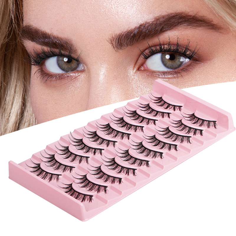 Natural Little Devil False eyelashes New 3D stereoscopic sunflower style 10-pair synthetic fiber eyelashes details Picture