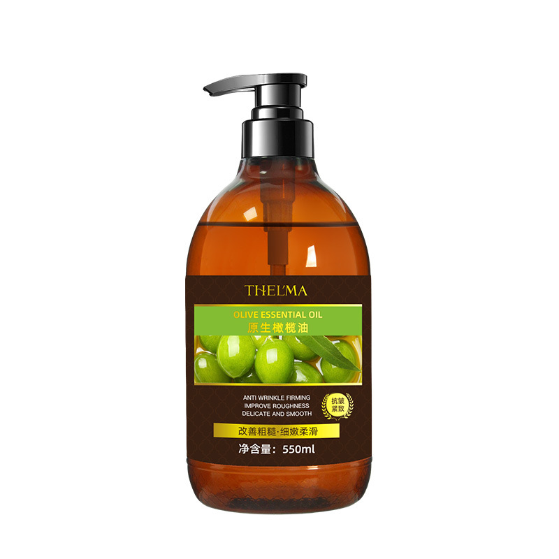 Virgin olive essential oil body massage and manipulation anti-dryness and anti-cracking skin care essential oil facial makeup removal, anti-wrinkle, firming and moisturizing Item Picture